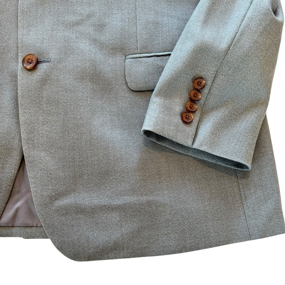 Ralph Lauren Men 44R Wool/Silk Blend Gray Blazer Sport Jacket Single Breasted - Picture 4 of 14
